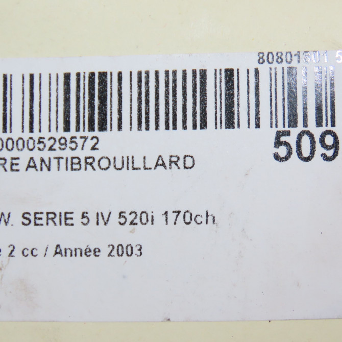 Phare antibrouillard avant gauche occasion B.M.W. SERIE 5 IV Phase 2 07-2000->07-2003 520i 170ch 63176900221 4