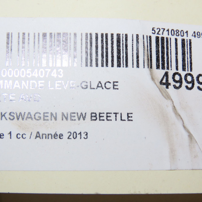 Commande lève-glace porte avant droite occasion VOLKSWAGEN NEW BEETLE II phase 1 09-2011->... 1.6 TDI 105ch 5C5959855AICX 5
