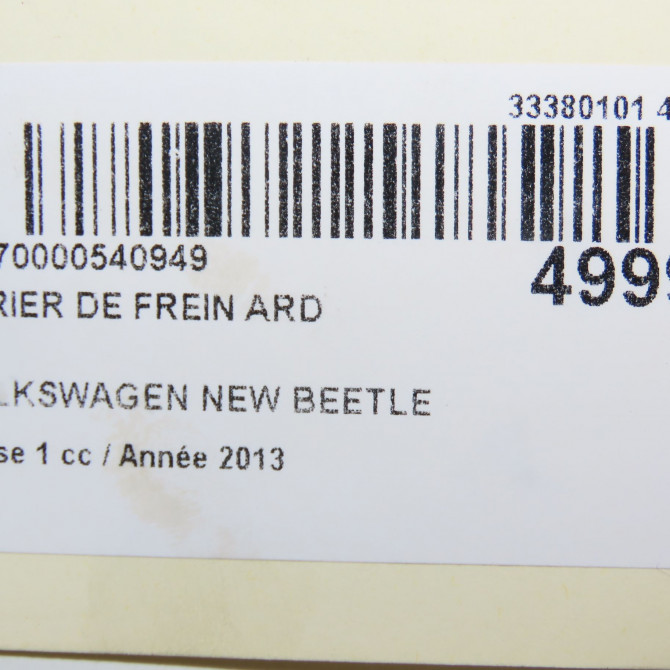 Etrier de frein arrière droit occasion VOLKSWAGEN NEW BEETLE II phase 1 09-2011->... 1.6 TDI 105ch 1K0615424J 6