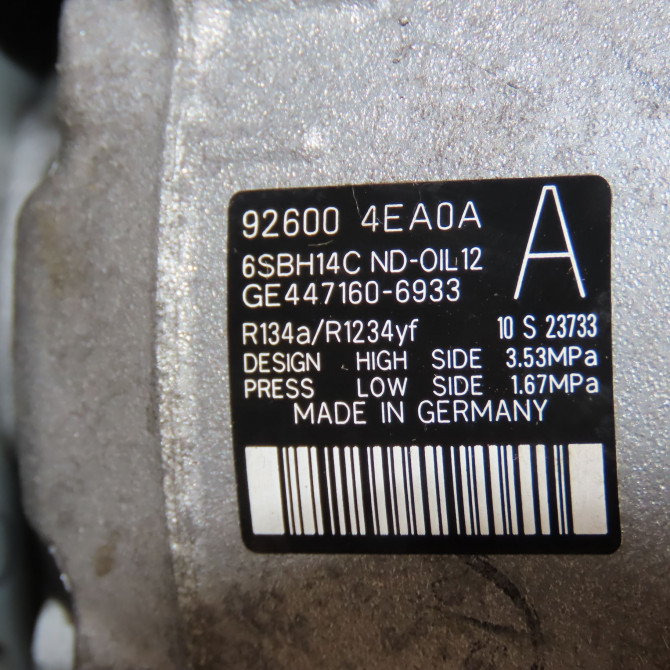 Compresseur air conditionne occasion RENAULT SCENIC III Phase 3 04-2013->... 1.5 DCI 110ch 926004EA0A 5