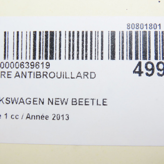 Phare antibrouillard avant gauche occasion VOLKSWAGEN NEW BEETLE II phase 1 09-2011->... 1.6 TDI 105ch 5C5941699C 5