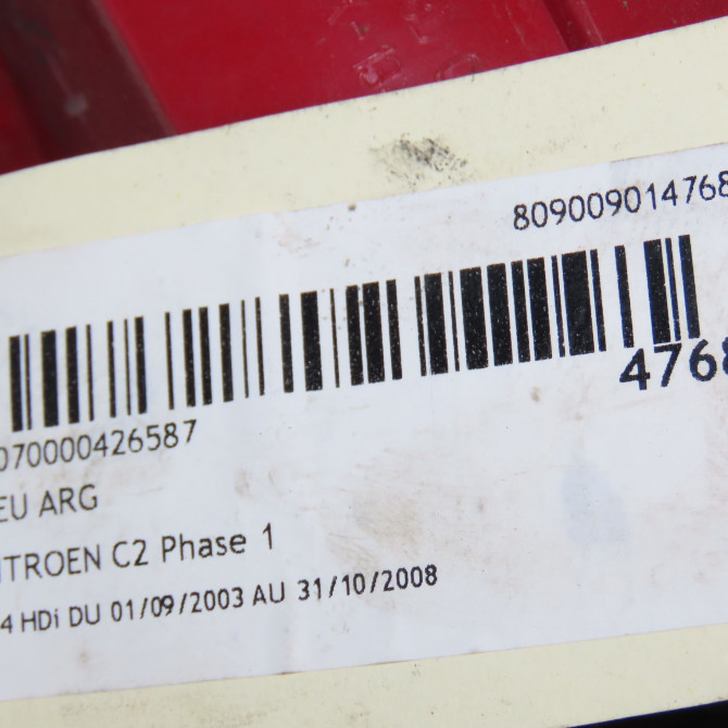 Feu arrière gauche occasion CITROEN C2 Phase 1 09-2003->10-2008 1.4 HDi 6350Y0 4