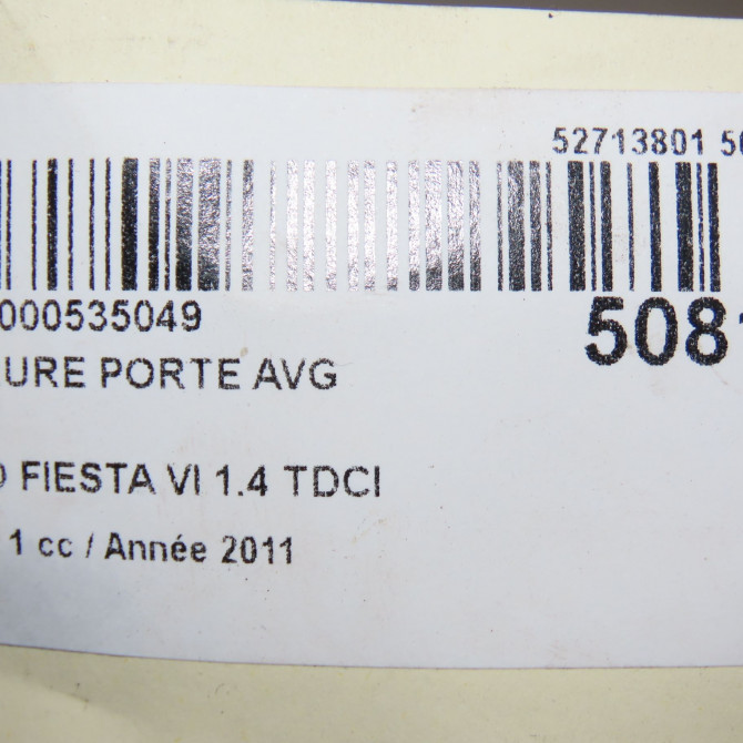 Serrure porte avg occasion FORD FIESTA VI Phase 1 10-2008->11-2012 1.4 TDCI 70ch 2049023 6
