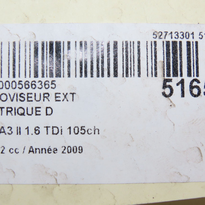 Retroviseur exterieur electrique droit occasion AUDI A3 II Phase 2 06-2008->07-2012 1.6 TDi 105ch 8P1858532DB01C 6