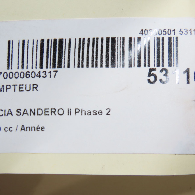Compteur occasion DACIA SANDERO II Phase 2 02-2017->... 248095099R 6