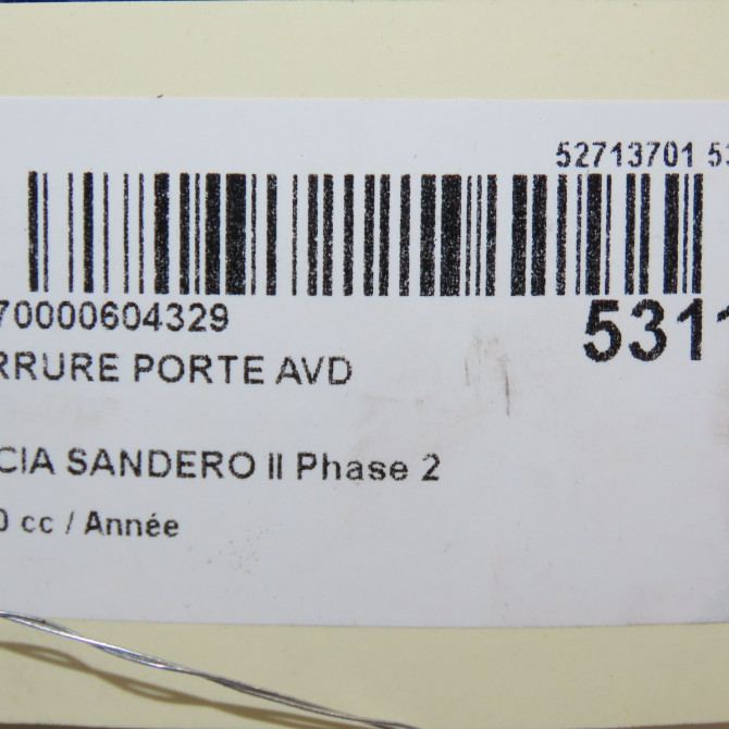 Serrure porte avd occasion DACIA SANDERO II Phase 2 02-2017->... 805026816R 5