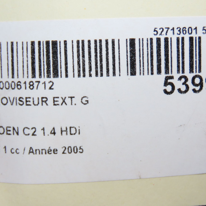 Retroviseur exterieur gauche occasion CITROEN C2 Phase 1 09-2003->10-2008 1.4 HDi 8149RH 5