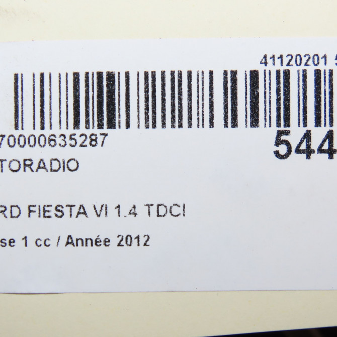 Autoradio occasion FORD FIESTA VI Phase 1 10-2008->11-2012 1.4 TDCI 70ch 2044323 6