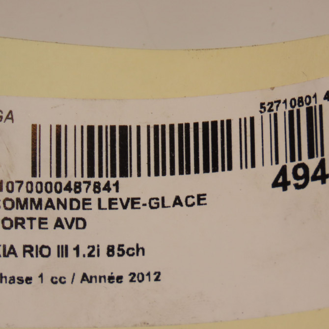 Commande lève-glace porte avant droite occasion KIA RIO III Phase 1 06-2011->... 1.2i 85ch 935751W010 5
