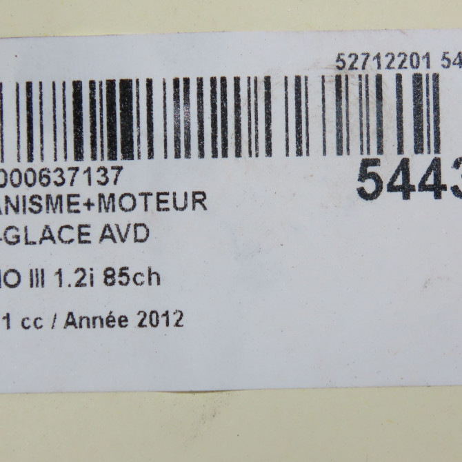 Mecanisme + moteur lève-glace avant droit occasion KIA RIO III Phase 1 06-2011->... 1.2i 85ch 824021W310 8