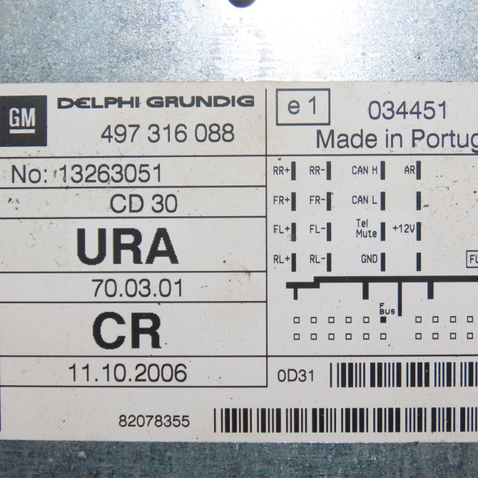 Autoradio occasion OPEL ZAFIRA II Phase 2 01-2008->12-2014 1.9 CDTI 120ch 13283222 4