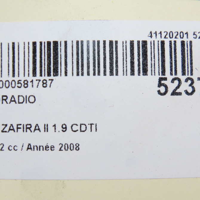 Autoradio occasion OPEL ZAFIRA II Phase 2 01-2008->12-2014 1.9 CDTI 120ch 13283222 6