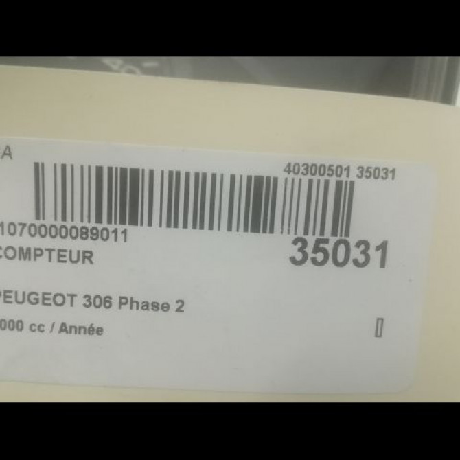 Compteur occasion PEUGEOT 306 Phase 2 04-1997->03-2002 6104P2 3