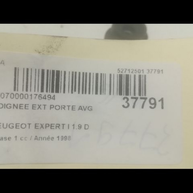 Poignee ext porte avg occasion PEUGEOT EXPERT I Phase 1 10-1995->12-2003 1.9 D 9101F9 3