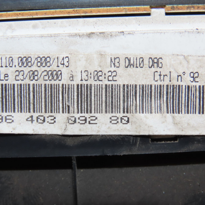 Compteur occasion PEUGEOT 306 Phase 2 04-1997->03-2002 2.0 HDI 6104P2 5