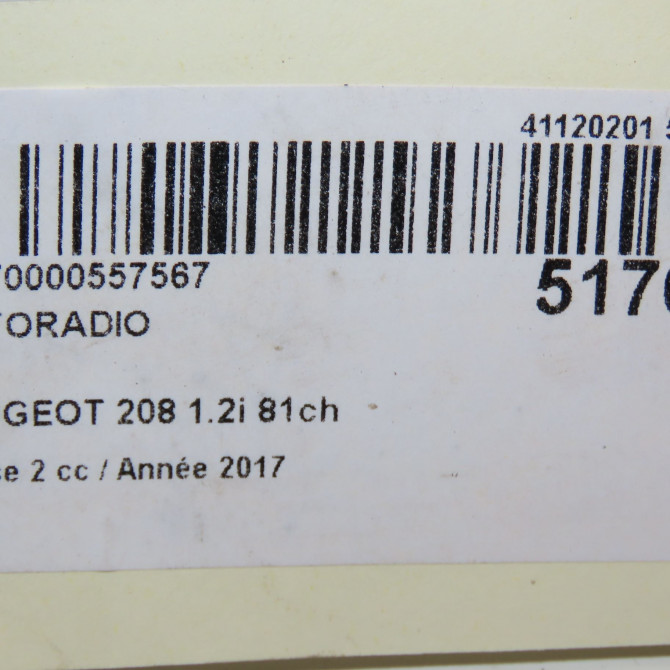 Autoradio occasion PEUGEOT 208 Phase 2 04-2015->... 1.2i 81ch 1684721380 8