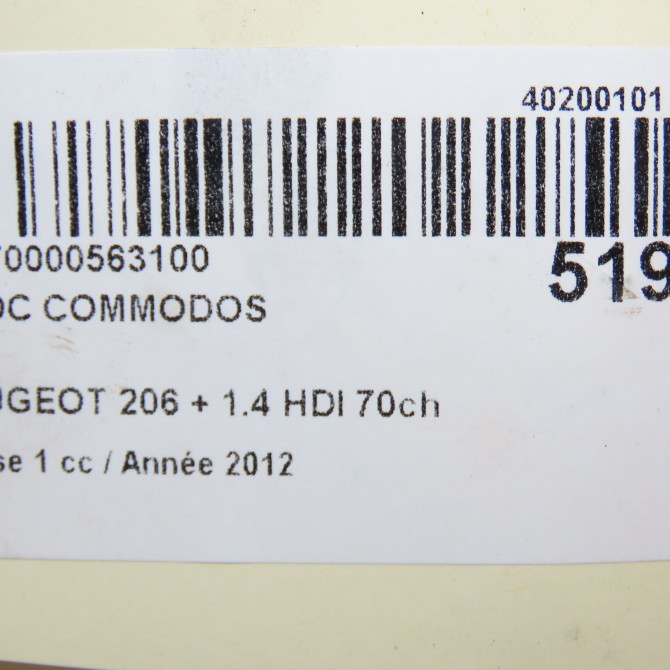 Bloc commodos occasion PEUGEOT 206 + Phase 1 03-2009->05-2013 1.4 HDI 70ch 98014630XT 7