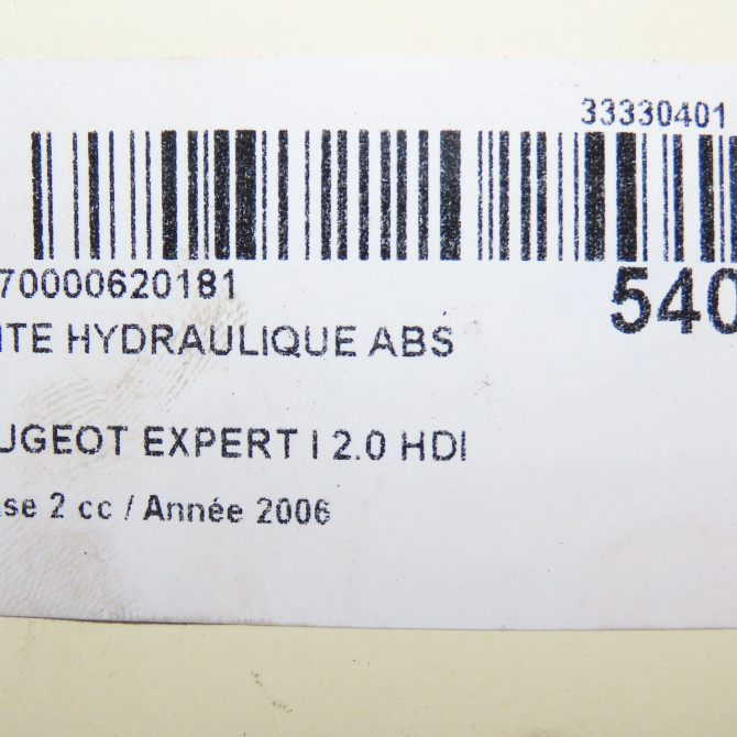 Unité hydraulique ABS occasion PEUGEOT EXPERT I Phase 2 01-2004->12-2006 2.0 HDI 95ch 454152 6