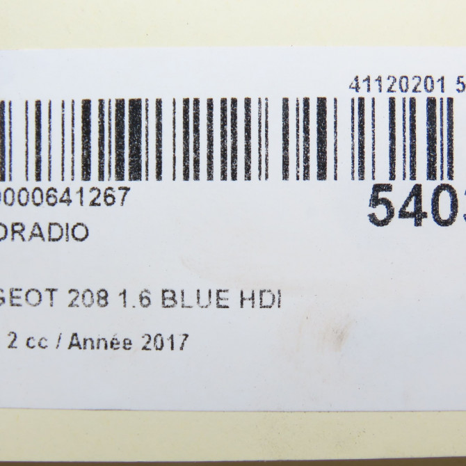 Autoradio occasion PEUGEOT 208 Phase 2 04-2015->... 1.6 BLUE HDI 75ch 1684721380 7
