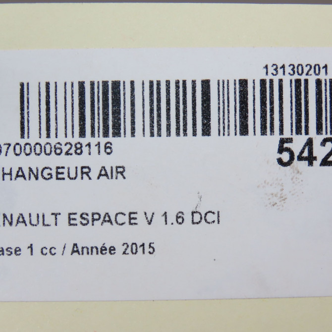 Echangeur air occasion RENAULT ESPACE V Phase 1 02-2015->... 1.6 DCI 160ch 144969690R 6