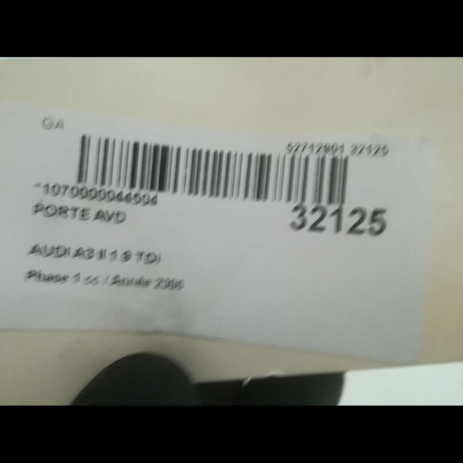 Porte avant droite occasion AUDI A3 II Phase 1 06-2003->06-2008 1.9 TDi 8P3831052D 3