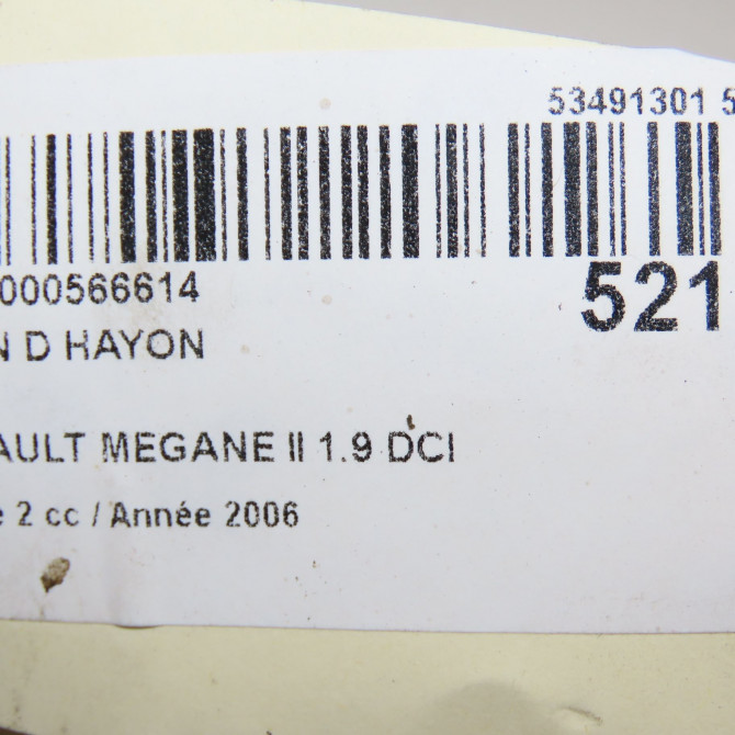 Verin droit hayon occasion RENAULT MEGANE II Phase 1 04-1995->04-1999 1.9 DCI 130ch 8200119498 3