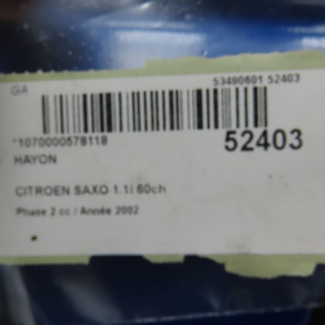 Hayon occasion CITROEN SAXO Phase 2 09-1999->12-2004 1.1i 60ch 8701F6 4