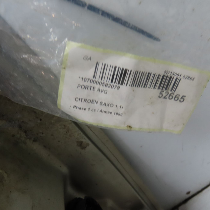Porte avant gauche occasion CITROEN SAXO Phase 1 03-1996->09-1999 1.1i 9002J2 5