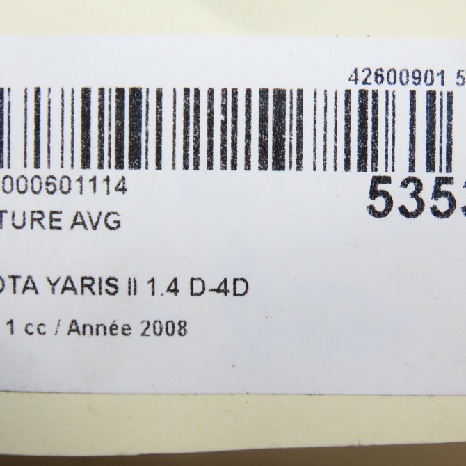 Ceinture avant gauche occasion TOYOTA YARIS II Phase 1 12-2005->11-2009 1.4 D-4D 732200D160C1 6