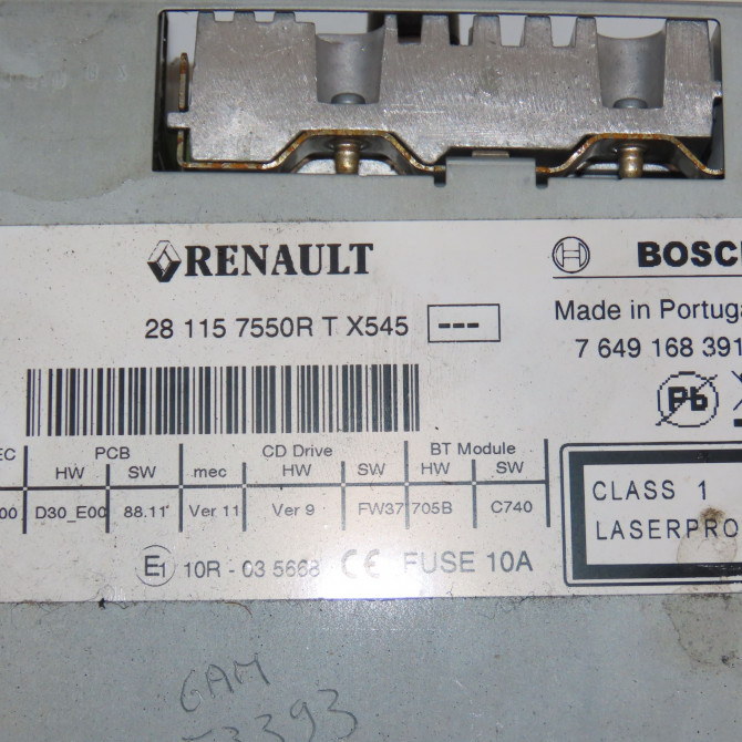 Autoradio occasion RENAULT SCENIC III Phase 1 04-2009->11-2011 1.9 DCI 130ch 281152936R 3