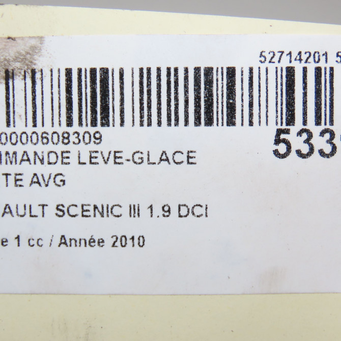 Commande lève-glace porte avant gauche occasion RENAULT SCENIC III Phase 1 04-2009->11-2011 1.9 DCI 130ch 809615953R 5