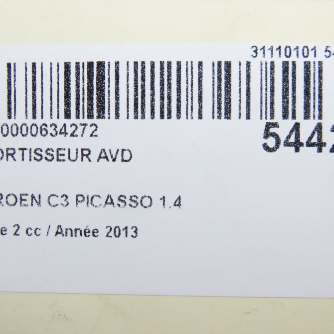 Amortisseur avant droit occasion CITROEN C3 PICASSO Phase 2 09-2012->... 1.4 VTI 95ch 5208C6 7