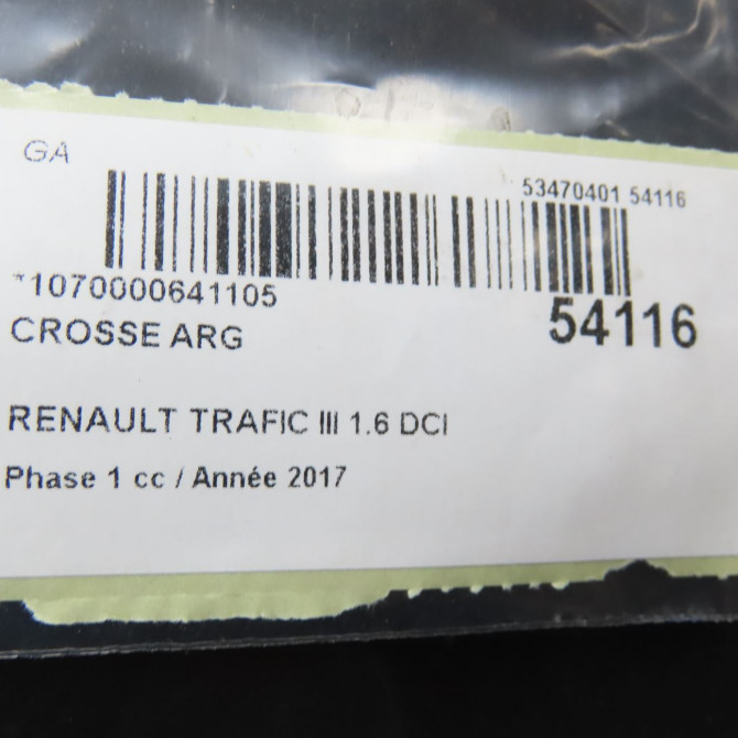 Crosse arg occasion RENAULT TRAFIC III Phase 1 06-2014->... 1.6 DCI 120ch 6