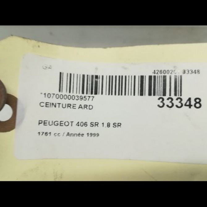 Ceinture arrière droite occasion PEUGEOT 406 Phase 2 04-1999->04-2004 8973S3 3