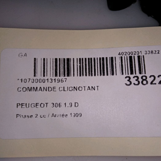 Commande clignotant occasion PEUGEOT 306 Phase 2 04-1997->03-2002 1.9 D 625370 5