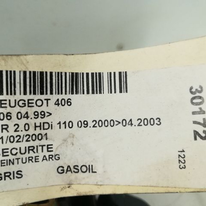 Ceinture arrière gauche occasion PEUGEOT 406 Phase 1 10-1995->04-1999 8973S3 6
