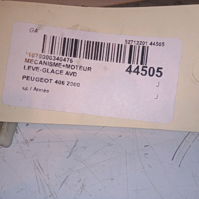 Mecanisme + moteur lève-glace avant droit occasion PEUGEOT 406 9222K5 4