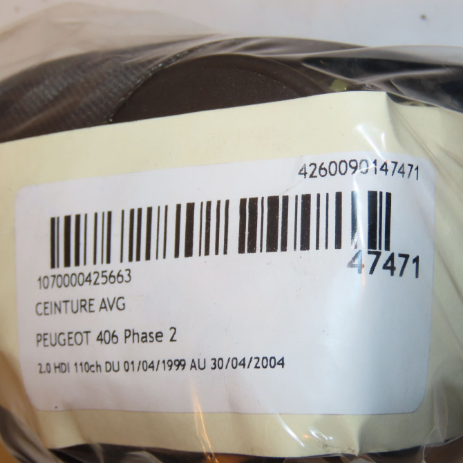 Ceinture avant gauche occasion PEUGEOT 406 Phase 2 04-1999->04-2004 2.0 HDI 110ch 8974CT 3