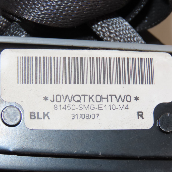 Ceinture avant droite occasion HONDA CIVIC VII Phase 1 01-2006->09-2008 2.2i CDTI 81450SMGE12ZA 5