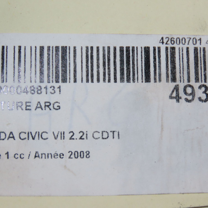 Ceinture arrière gauche occasion HONDA CIVIC VII Phase 1 01-2006->09-2008 2.2i CDTI 82850SMGE03ZA 6