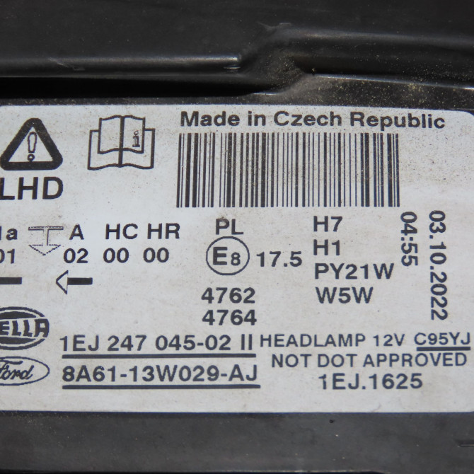 Phare droit occasion FORD FIESTA VI Phase 1 10-2008->11-2012 1.2i 60ch Ambiente 1734613 4