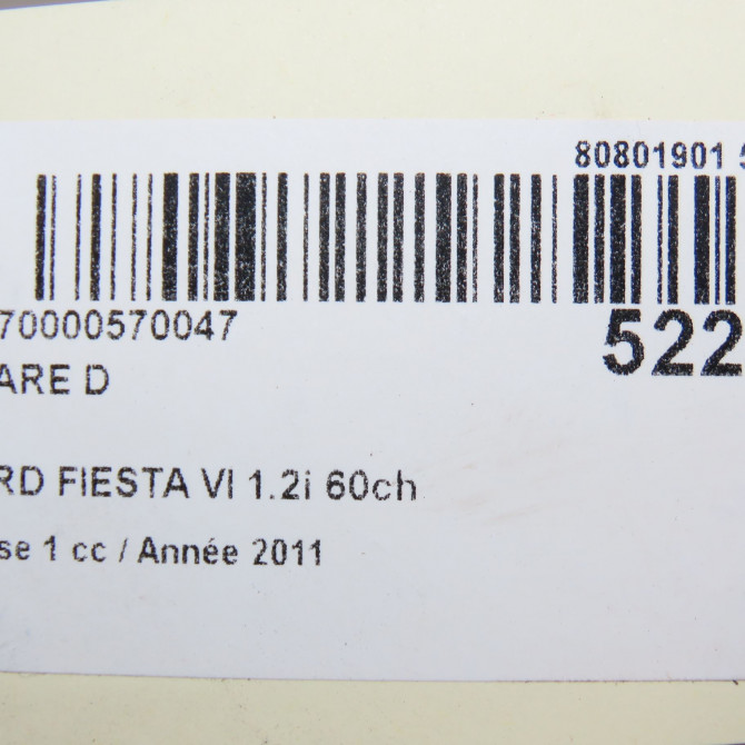 Phare droit occasion FORD FIESTA VI Phase 1 10-2008->11-2012 1.2i 60ch Ambiente 1734613 6