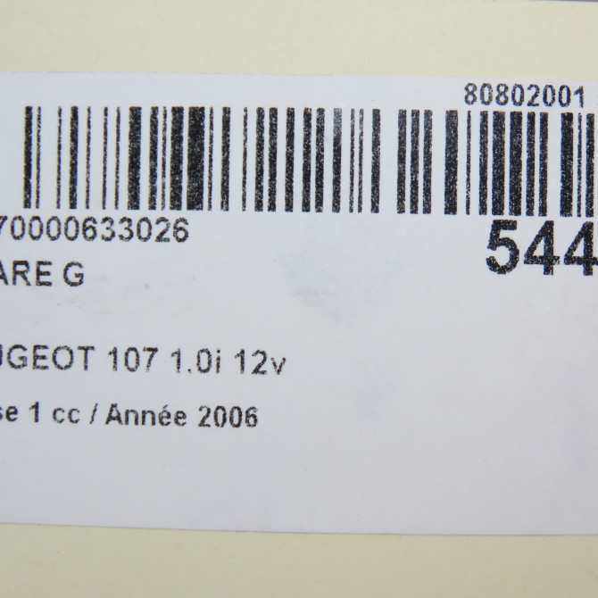 Phare gauche occasion PEUGEOT 107 Phase 1 06-2005->12-2008 1.0i 12v 620874 5