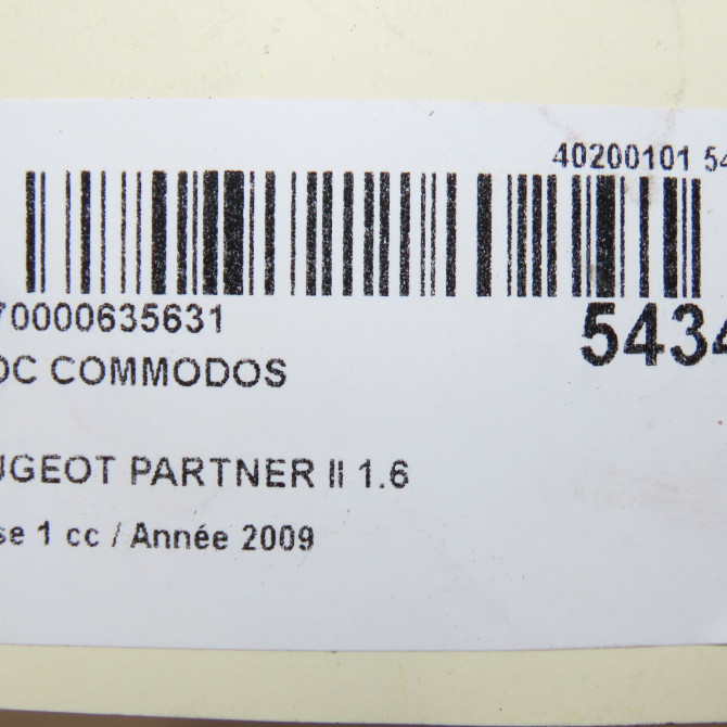 Bloc commodos occasion PEUGEOT PARTNER II Phase 1 05-2008->03-2012 1.6 HDI 90ch 98062253XT 7