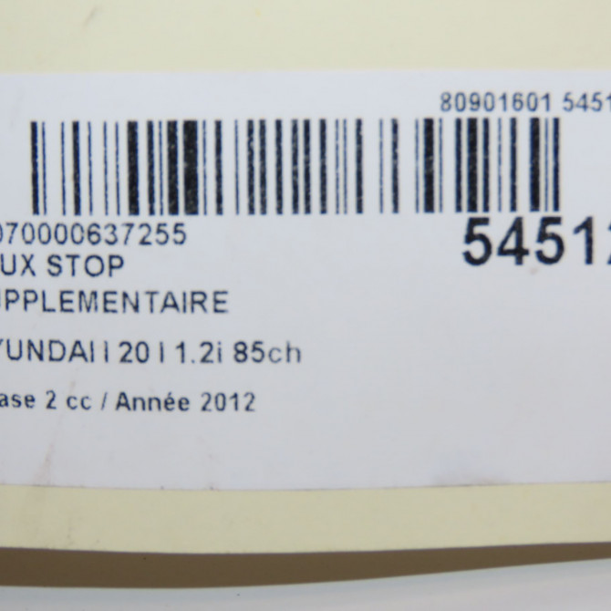 Feux stop supplementaire occasion HYUNDAI I 20 I phase 2 06-2012->03-2015 1.2i 85ch 927701J000 4
