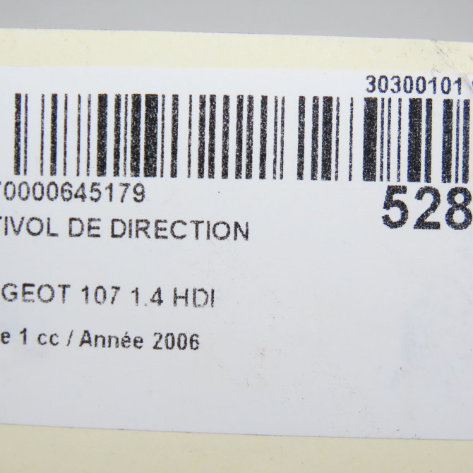 Antivol de direction occasion PEUGEOT 107 Phase 1 06-2005->12-2008 1.4 HDI 5