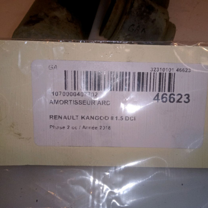 Amortisseur arrière droit occasion RENAULT KANGOO II Phase 2 01-2013->... 1.5 DCI 90ch 8200868514 3