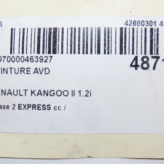 Ceinture avant droite occasion  8200448760 6