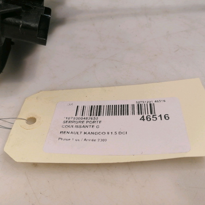 Serrure porte coulissante g occasion RENAULT KANGOO II Phase 1 01-2008->03-2013 1.5 DCI 105ch 8200542358 4