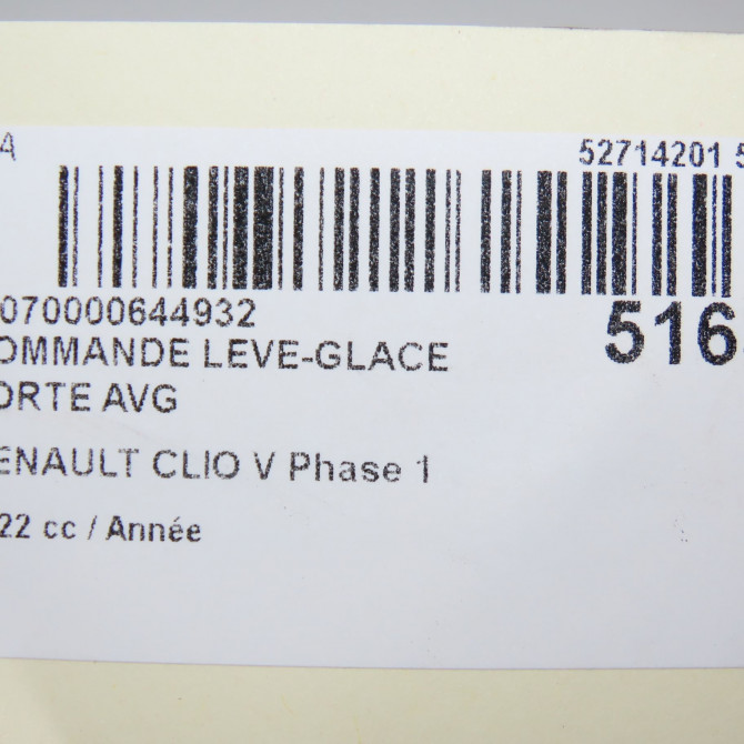 Commande lève-glace porte avant gauche occasion  254104196R 6
